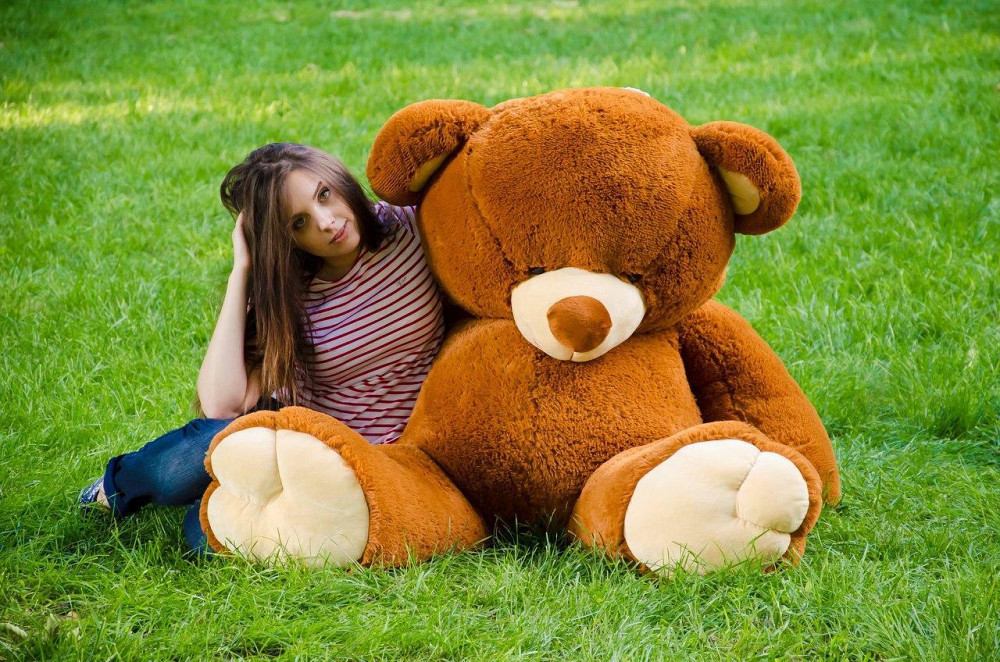 Плюшевий ведмедик М'яка іграшка Томии 180 см Коричневий Тернопіль - фото 1