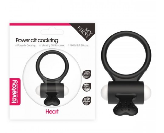 Ерекційне віброкольцо Power Clit Cockring, Black Sex Aura Київ - фото 1