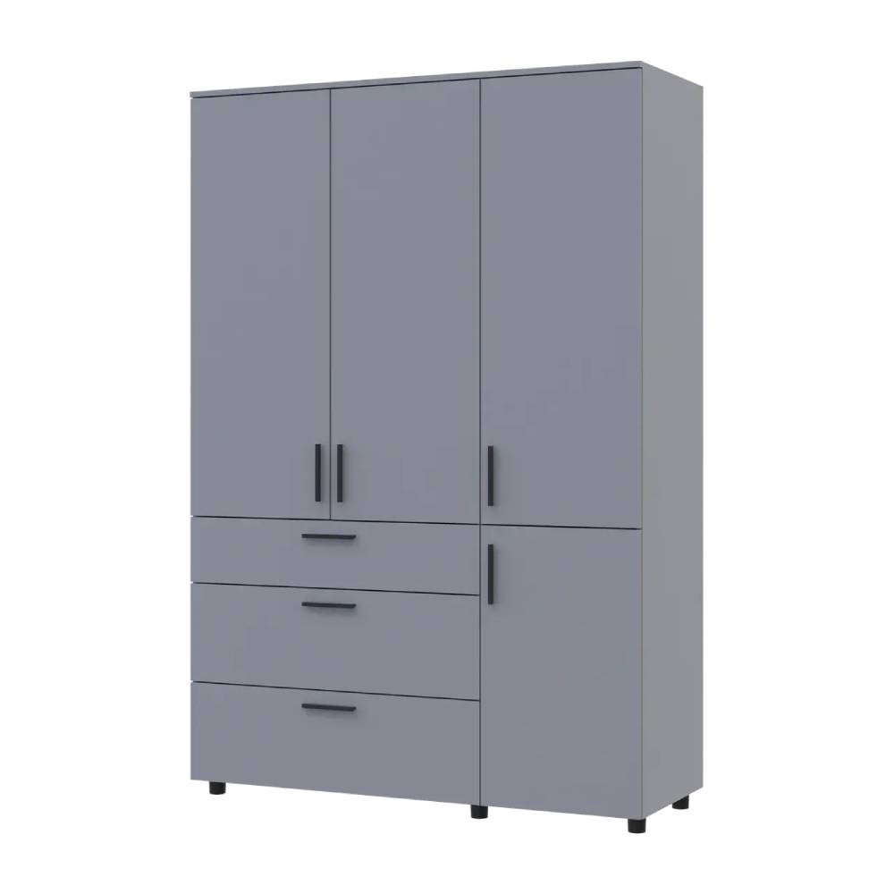 Шкаф для одежды Doros Торн Серый 3 ДСП/3Ш (полки) 135х51.6х200 (DRS-012064) Львов - изображение 3