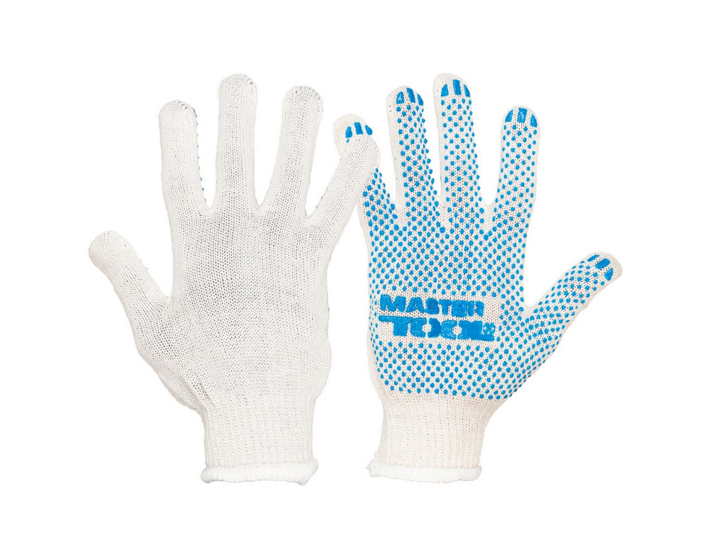 MASTERTOOL Рукавички трикотажні MASTERTOOL STANDART ПВХ-крапка 70% бавовна/30% поліестер 10 кл Коломия - фото 1