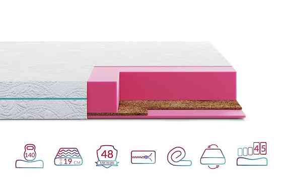 Ортопедичний матрац Zephyr Lazy Sufle/Зефір Лейзі Суфле (безпружинний) ТМ Нighfoam 150х190 Харків