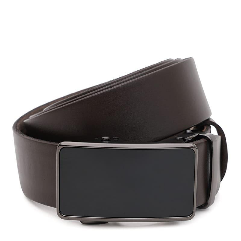 Пасок кожаный для мужчины 125×3.5/ ремень на брюки, коричневый Киев - изображение 1