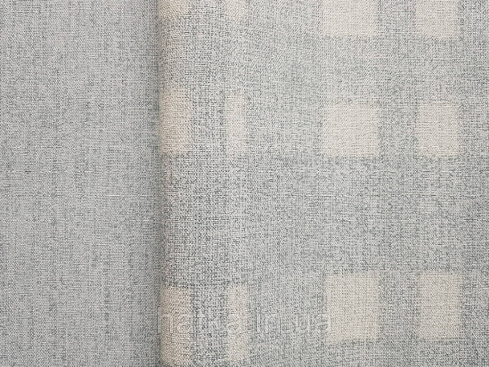 Шпалери вінілові на флізелін гарячого тиснення Marburg Natural vibes метрові клітка під тканину бірюзові Київ - фото 3