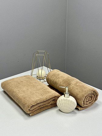 Рушник банний Ideal Textile махровий 100х150 см (56860335) Бежевий Чернівці - фото 2