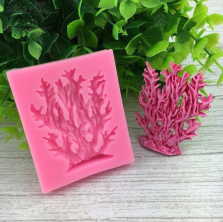 Молд силиконовый Коралл 58 на 70мм розовый Киев - изображение 3