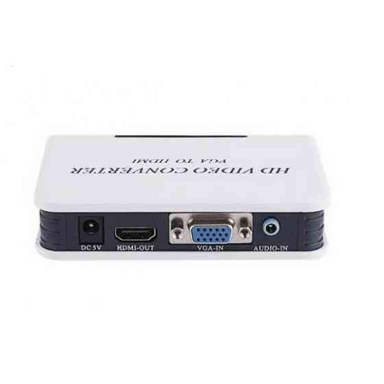 Перехідник VGA 15F --> HDMI M v1.3, Jack 3.5 мм, пластик, білий RTL (S0062) Київ