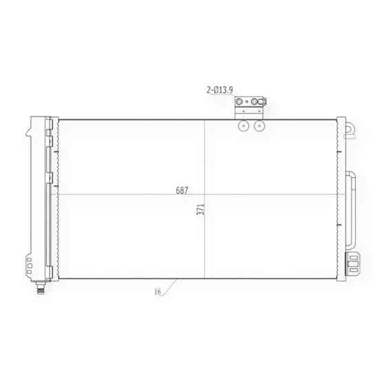 Радиатор Мерседес Бенз C-Class (W203) 1.8-5.5 (00-07) кондиционера Мукачево