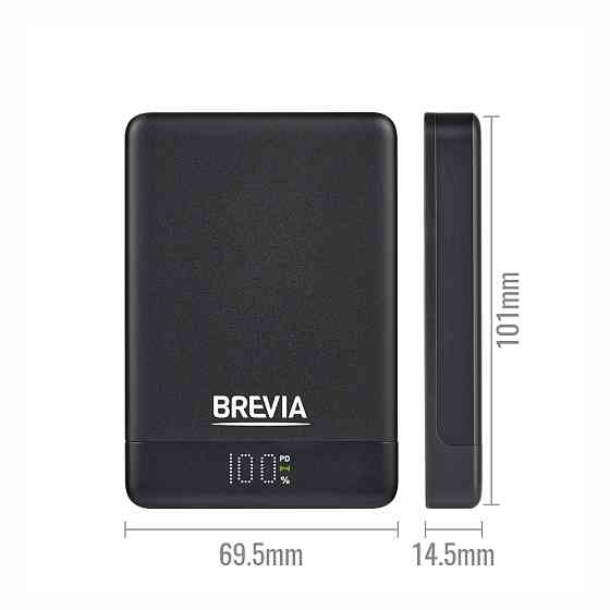 Повербанк (Power Bank) Brevia ePower 10000mAh MagSafe SuperSlim PD20W, Q15W LCD черный Львов