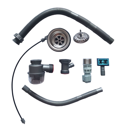 Комплект сифона в сборе для раковины с автоматическим сбросом воды (542244064) Киев