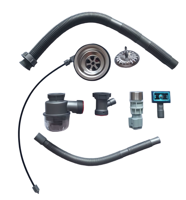 Комплект сифона в сборе для раковины с автоматическим сбросом воды (542244064) Киев - изображение 2