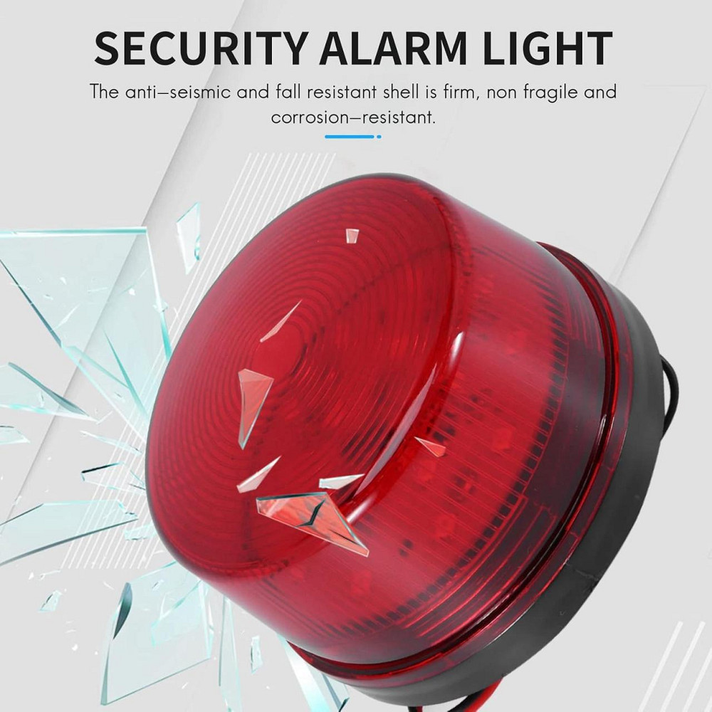 Стробоскоп Luejnbogty 049168 червоний 12V LED мигалка для сигналізації 90 спалахів/хв 120mA сигнальний світлодіод Київ - фото 3