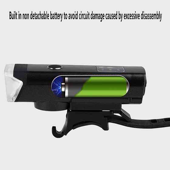 Велосипедний фонарь з дзвінком 120дБ 1800мАч HJ-047B Київ