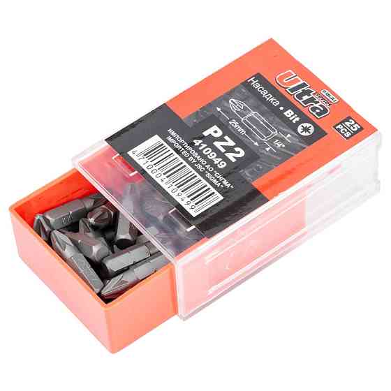 Ultra Набор бит PZ2×25мм 1/4" 25шт S2 ULTRA (4010502) Коломия