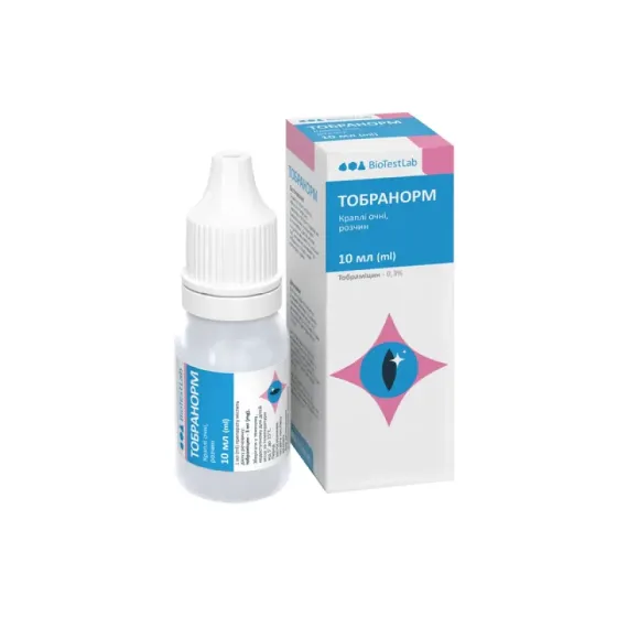 Тобранорм краплі очні 10 мл Біотестлаб Вінниця