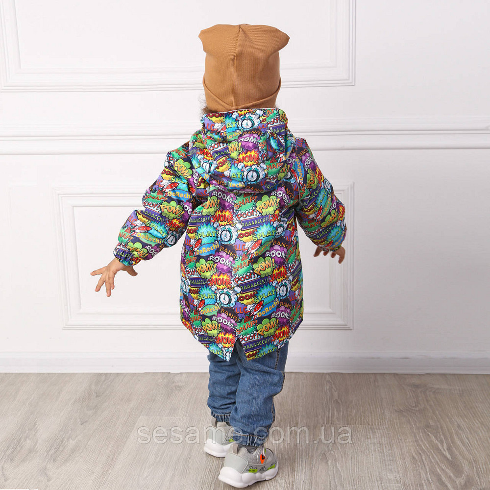 Дитяча Куртка-парку демісезонна Комікси Харків - фото 5