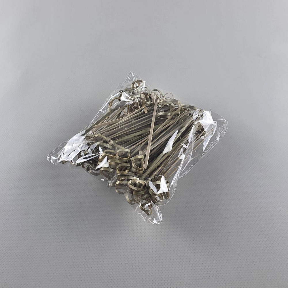 Бамбуковые деревянные шпажки с узелком 9см,100 шт (1 пачка) Харьков - изображение 2