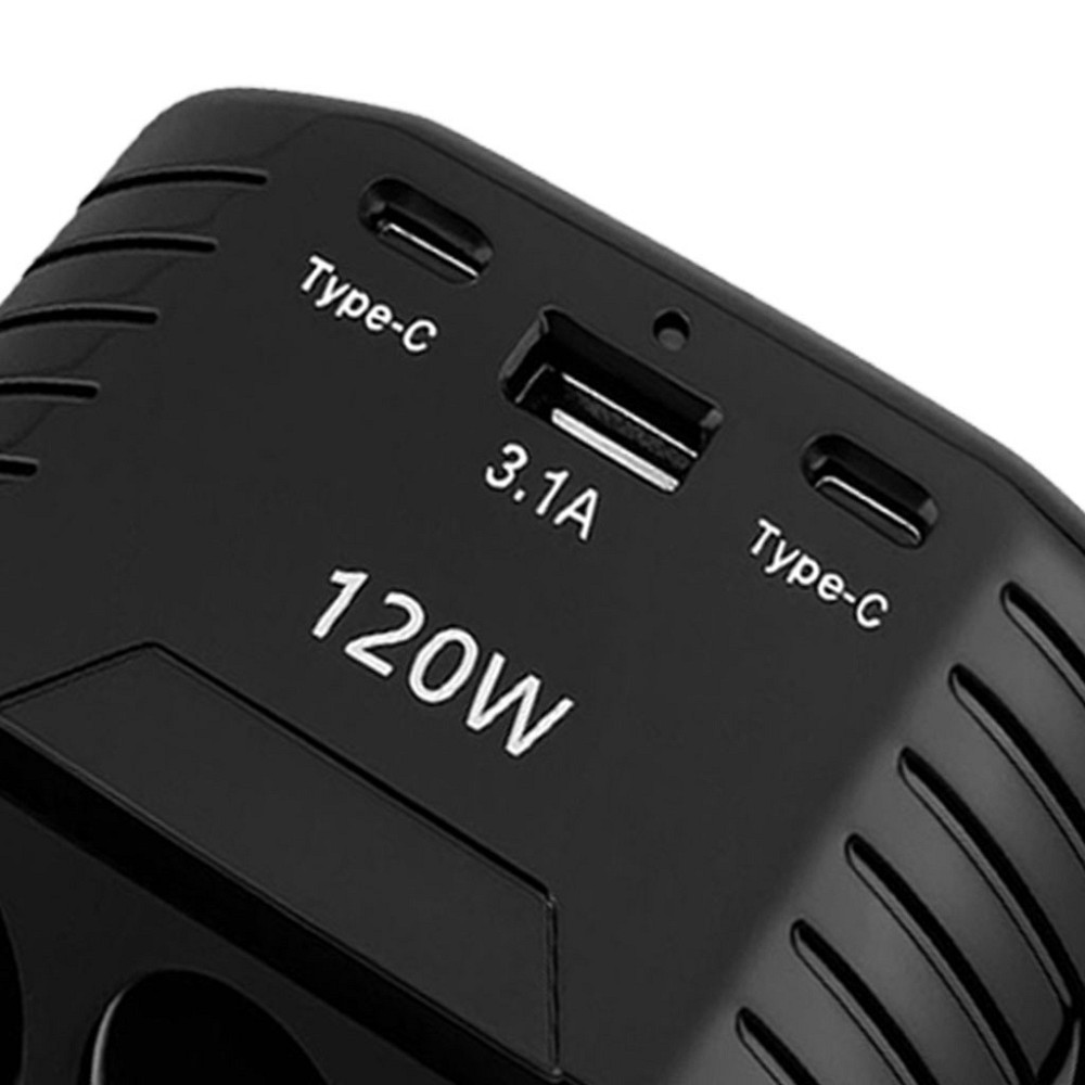 Автомобільний розгалужувач прикурювача (USB+2хType-C) 120W,CTC-604 SBR Київ - фото 4