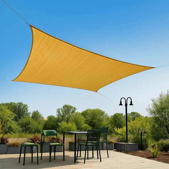 Тент навес затеняющий квадратный 5х5м Оксфорд (Бежевый) Киев