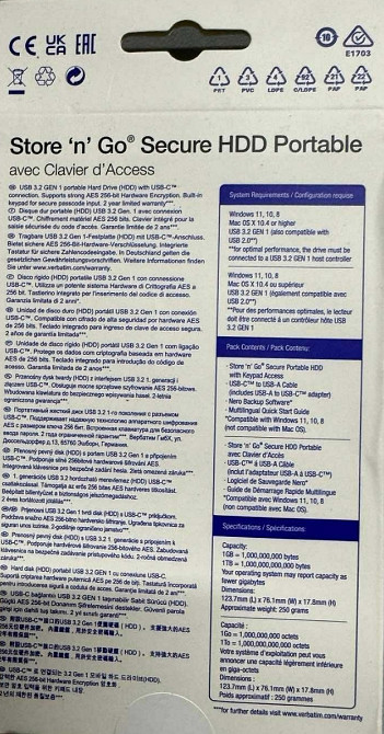 Жорсткий диск Verbatim Store n Go 1TB Новий! Київ - фото 1