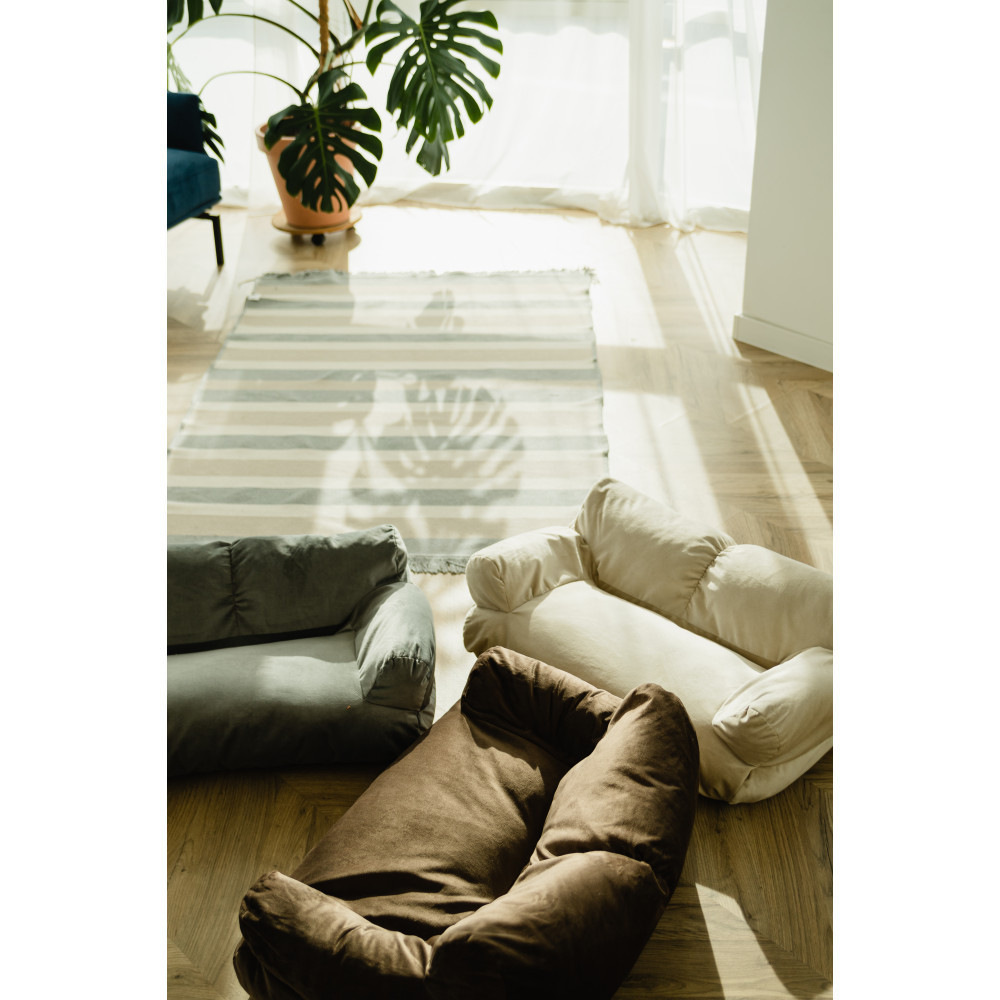 Велюровий диванчик для собак і котів Incor бежевий 10073 Київ - фото 3