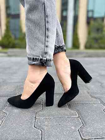 Nivelle Туфлі жіночі NIVELLE чорні натуральна замша каблук 9 см 36р (5168) Коломыя