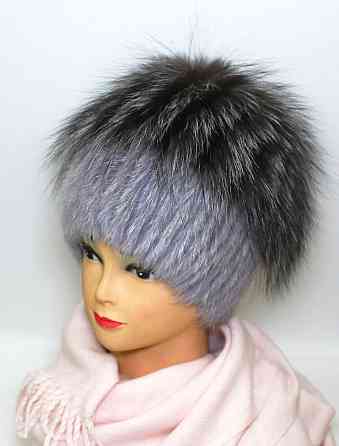 Шапка хутряна жіноча едельвейс Поліна Сірий Харків