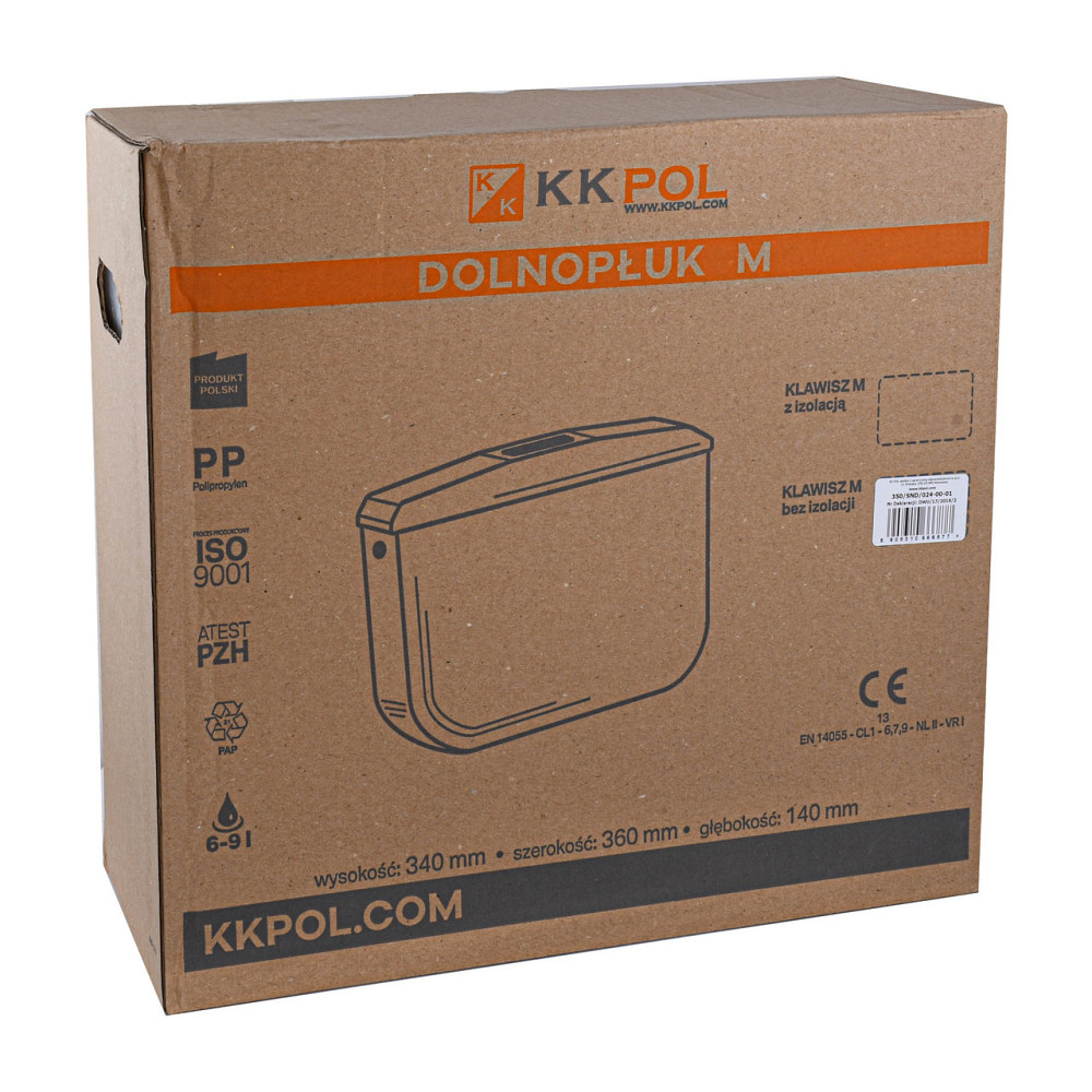 Сливной бачок SND/024/0/K, M-кнопка, пластик, K K Pol (арт. 29395) (000029395) Киев - изображение 10