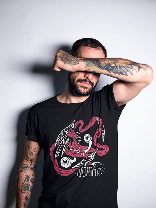 Футболка для мальчика аниме Парасйте Схиникхи Ізуми Хеавй оверсайз (рост от 165 до 180 ) Черний AnimeJ0390m Днепр - изображение 3