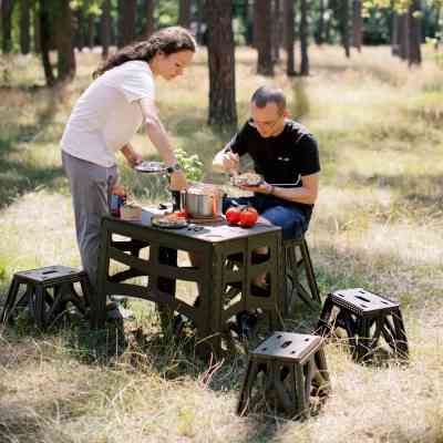 Стілець складаний Tribe Camp Chair Low пластиковий Black (T-EF-0001-black) Вінниця