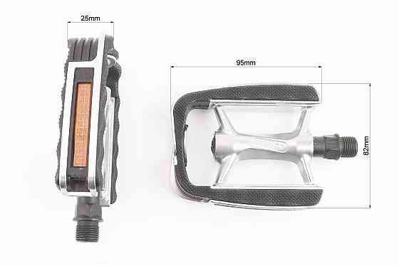 Педалі CITY 9/16" (108x82x25mm) алюмінієві, сріблясто-чорні С220DU Київ