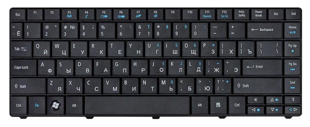 Клавиатура для ноутбука Acer TravelMate (8371) Black, RU Вінниця - фото 2