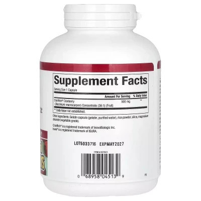 Трави Natural Factors Журавлинний супер концентрат, 500 мг, CranRich, 180 капсул (NFS-04513) Вінниця - фото 2