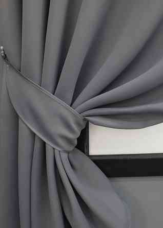 Комплект штор коротких VR-Textil Bagema Rvs № 1244ш 130х160 см 2 шт Сірий (39-0058) Київ