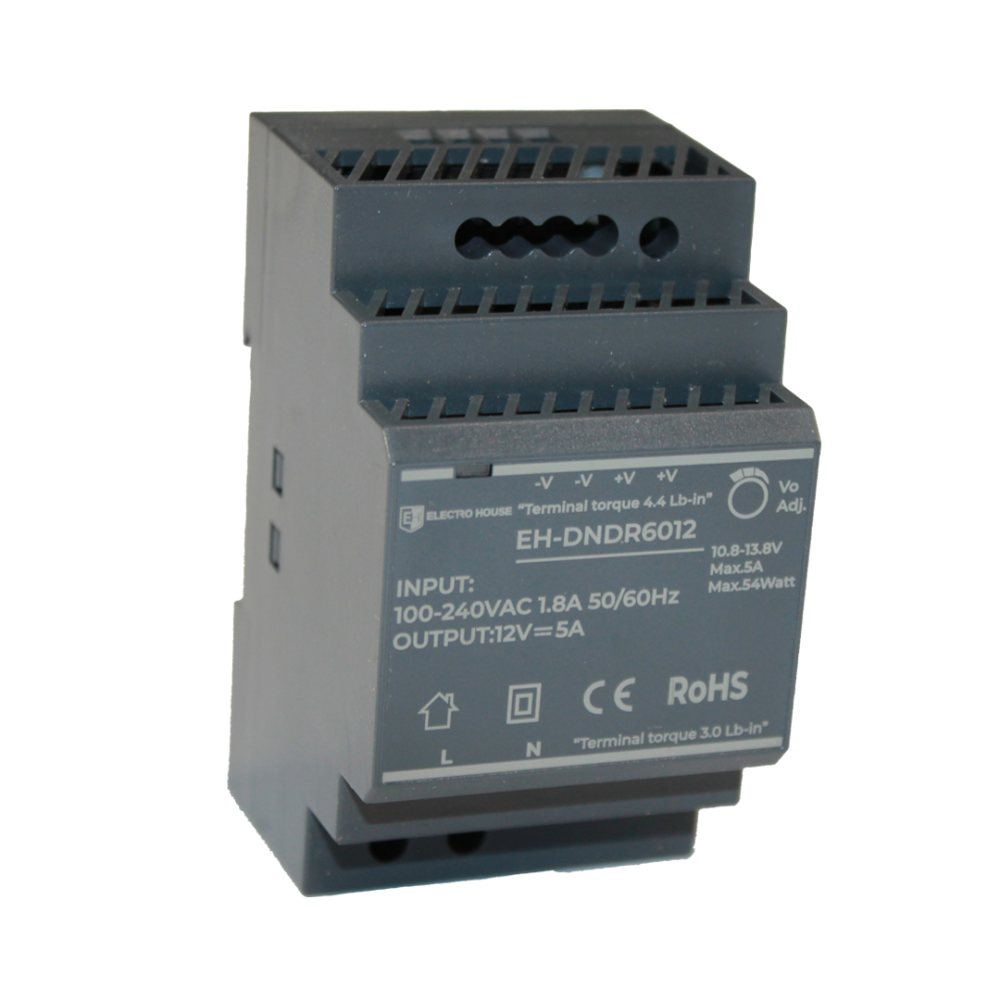 Блок питания на DIN-рейку 54 Вт 5 A 12В Днепр - изображение 1