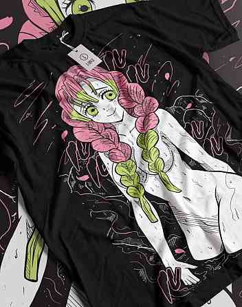 Футболка аниме Истребитель демонов оверсайз (S/M/L) Черний AnimeJ1025 Днепр