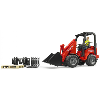 Спецтехника Bruder Мини-погрузчик Schaffer Compact 2630 с фигуркой и аксессуарами (02191) Винница - изображение 6