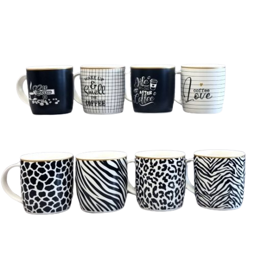 Чашка Black and White 400мл 2183-30 (мікс) S&T Житомир - фото 1