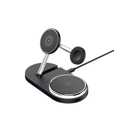 Зарядний пристрій Armorstandart Wireless Charging H102 3 in 1 Magnetic Black (ARM78103) Вінниця - фото 1