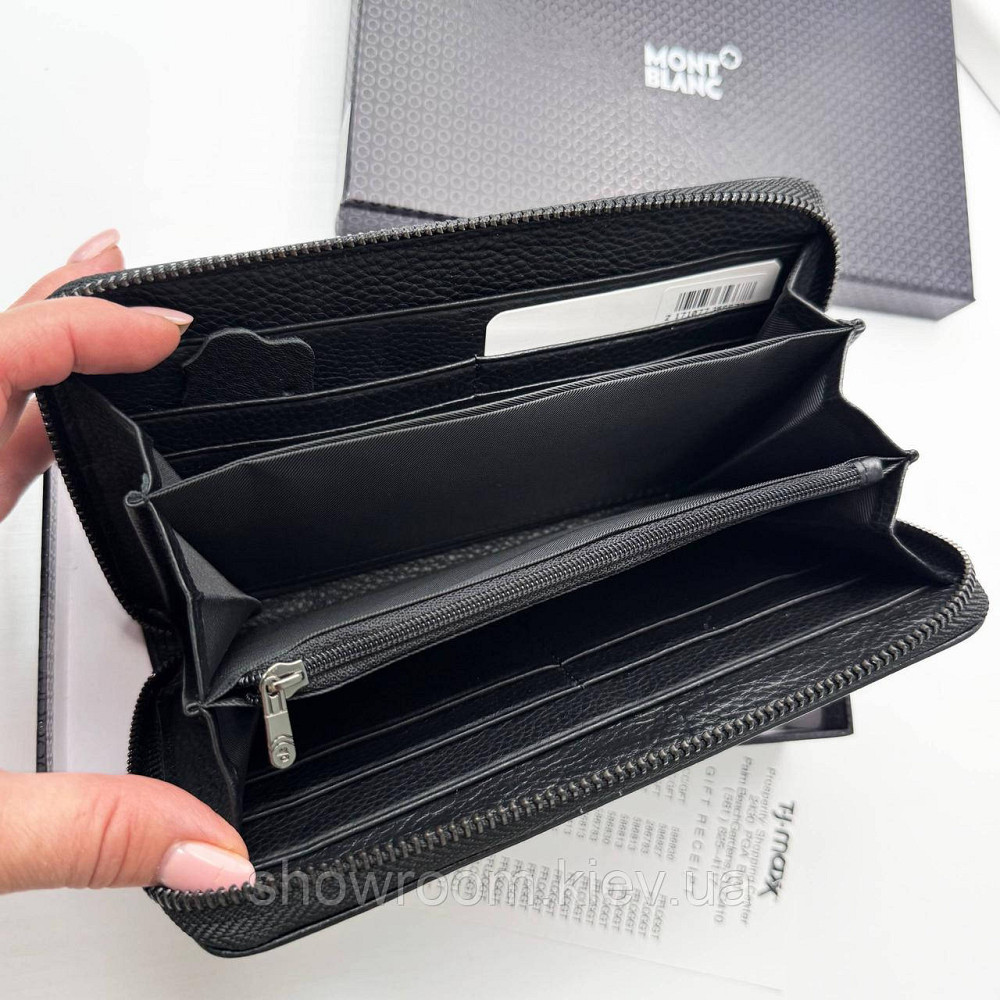 Мужской кожаный брендовый кошелек клатч на Montblanc (6613) Киев - изображение 16