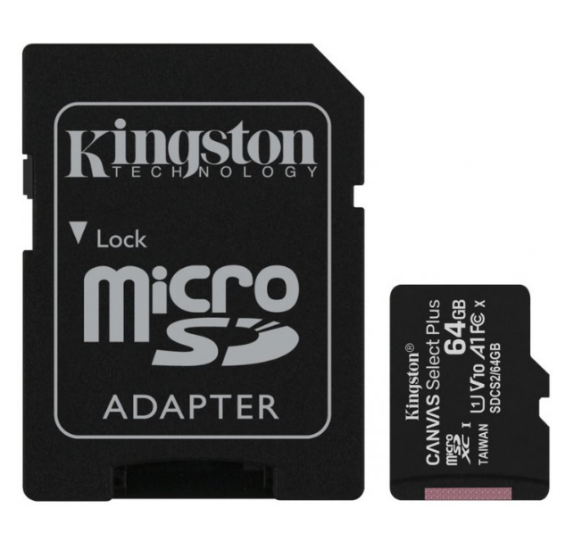 Карта пам'яті microSDXC 64Гб Class 10 (UHS-1) 100Мб/с Kingston Canvas Select Plus + adapter SD Житомир - фото 1