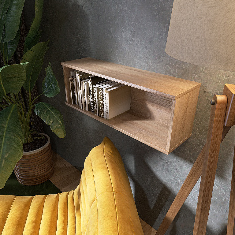 Полиця навісна Еверест ПЛН-2 Лайт Дуб сонома (DTM-4667) Львів - фото 4