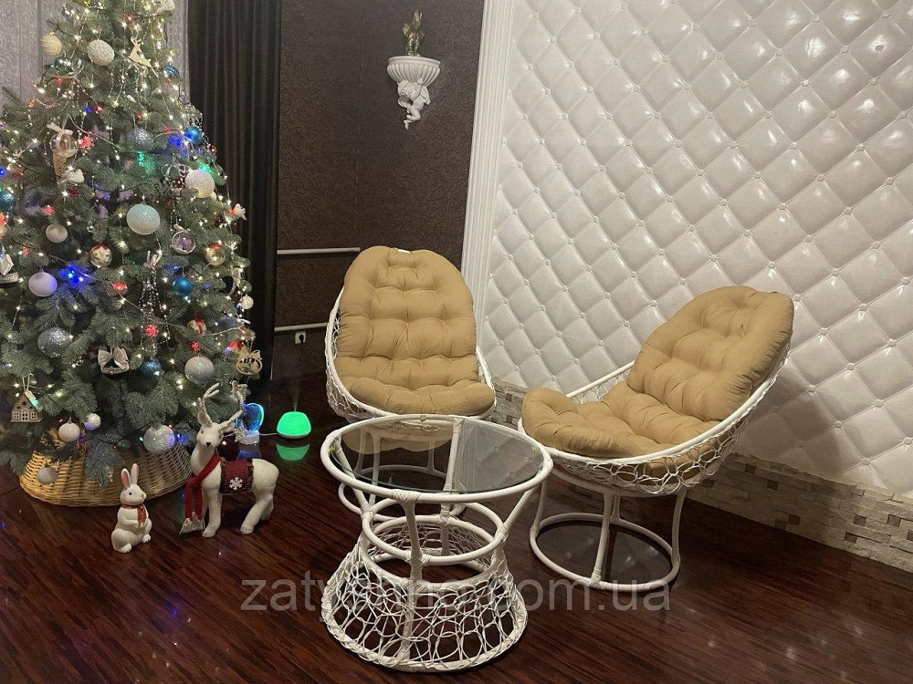 Меблі з ротанга біла балконна Київ - фото 8