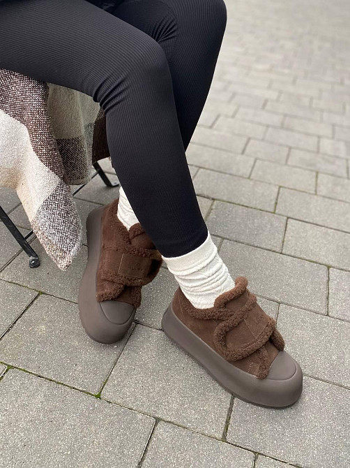 Уги жіночі ALLSY 202550 шоколадні (зима, замша натуральна) (6093) 39 Коломия - фото 1