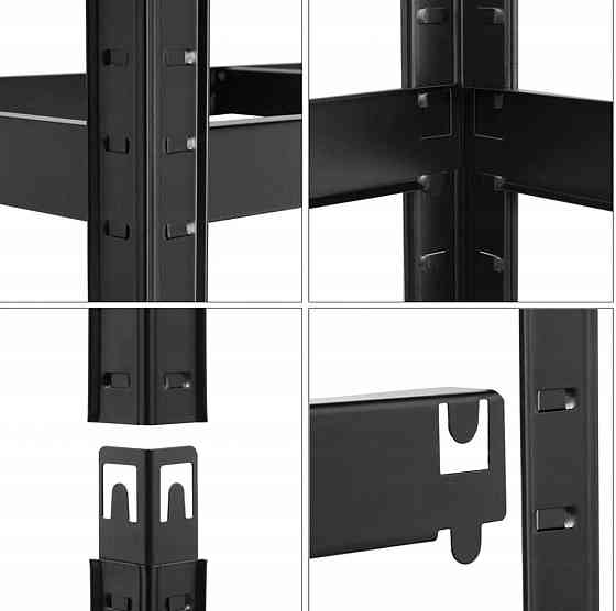 Стеллаж металлический 180x90x30 5 полок (черный) Киев