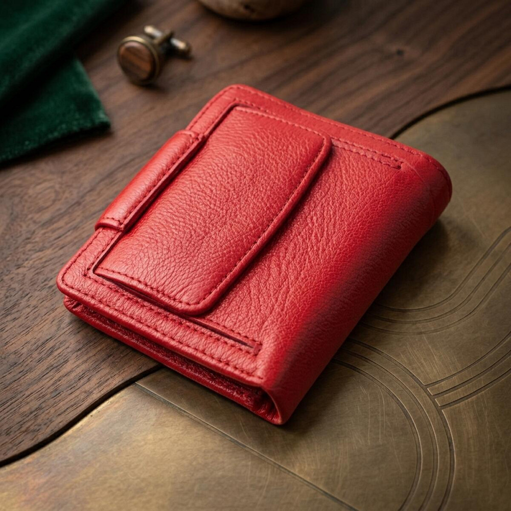 Женский яркий кошелек вертикального типа из натуральной кожи ST Leather 22453 Красный Киев - изображение 13