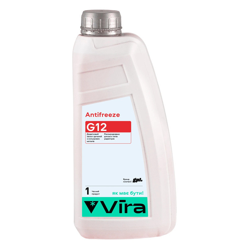 Антифриз Vira G12 -40°C красный готовый 1кг Львов - изображение 1