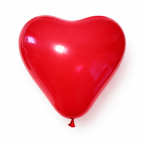 Шары латексные сердце красный 10