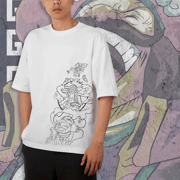 Футболка чоловіча з  принтом Ван Пис Luffy Sun God Розмір 48 Anime0153 Дніпро - фото 3