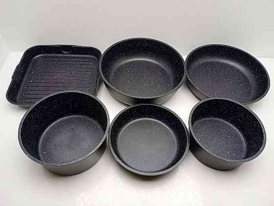 Набір каструль і сковорідок JEETEE 6 шт (без ручок та кришок) Луцк