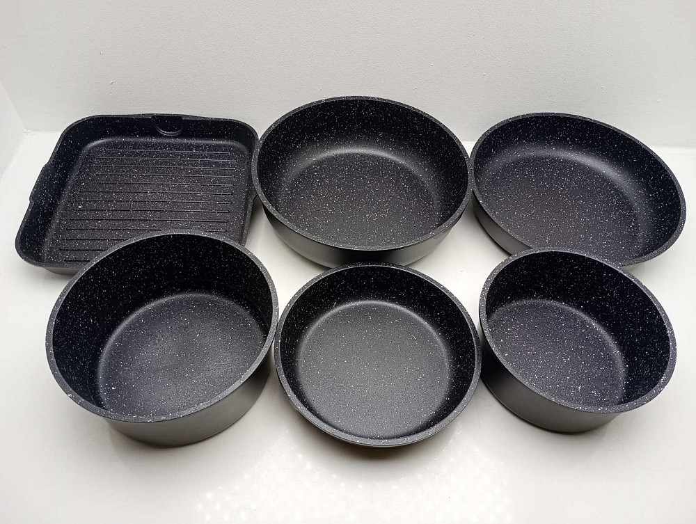 Набір каструль і сковорідок JEETEE 6 шт (без ручок та кришок) Луцк - изображение 2